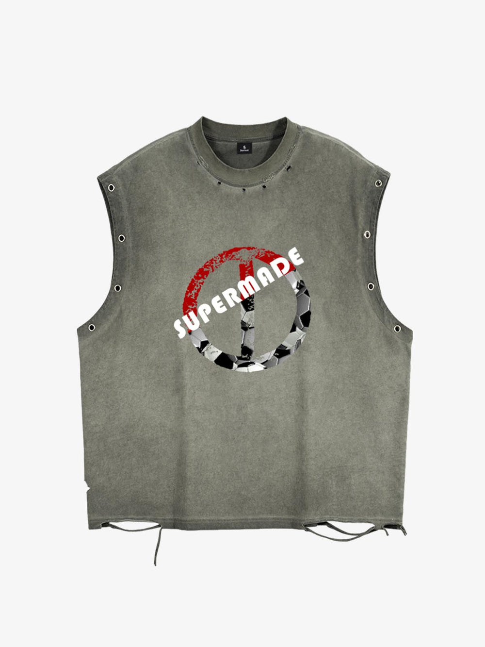 Supermade Soccer Circle Graphic Sleeveless T-Shirt 
