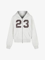 Sudadera con capucha de corte regular con estampado de números desgastados de Thesupermade
