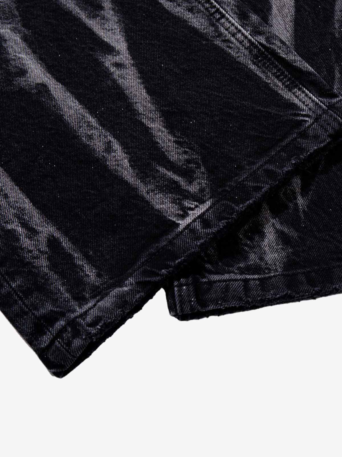 Washed Graphic Patch Baggy Jeans 