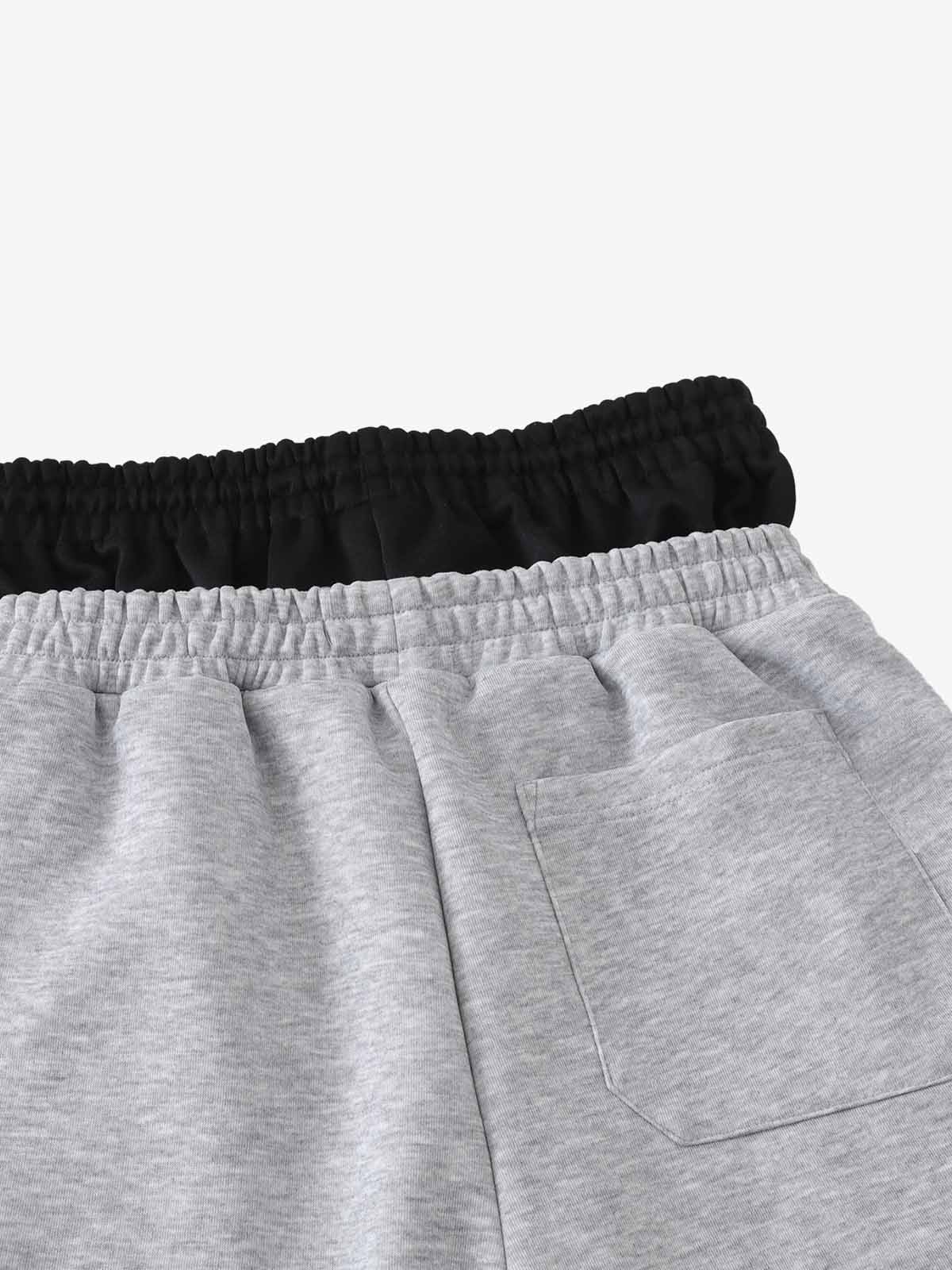 Layered Double-Waistband Wide-Leg Sweatpants 