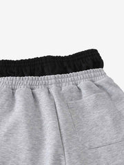 Layered Double-Waistband Wide-Leg Sweatpants 