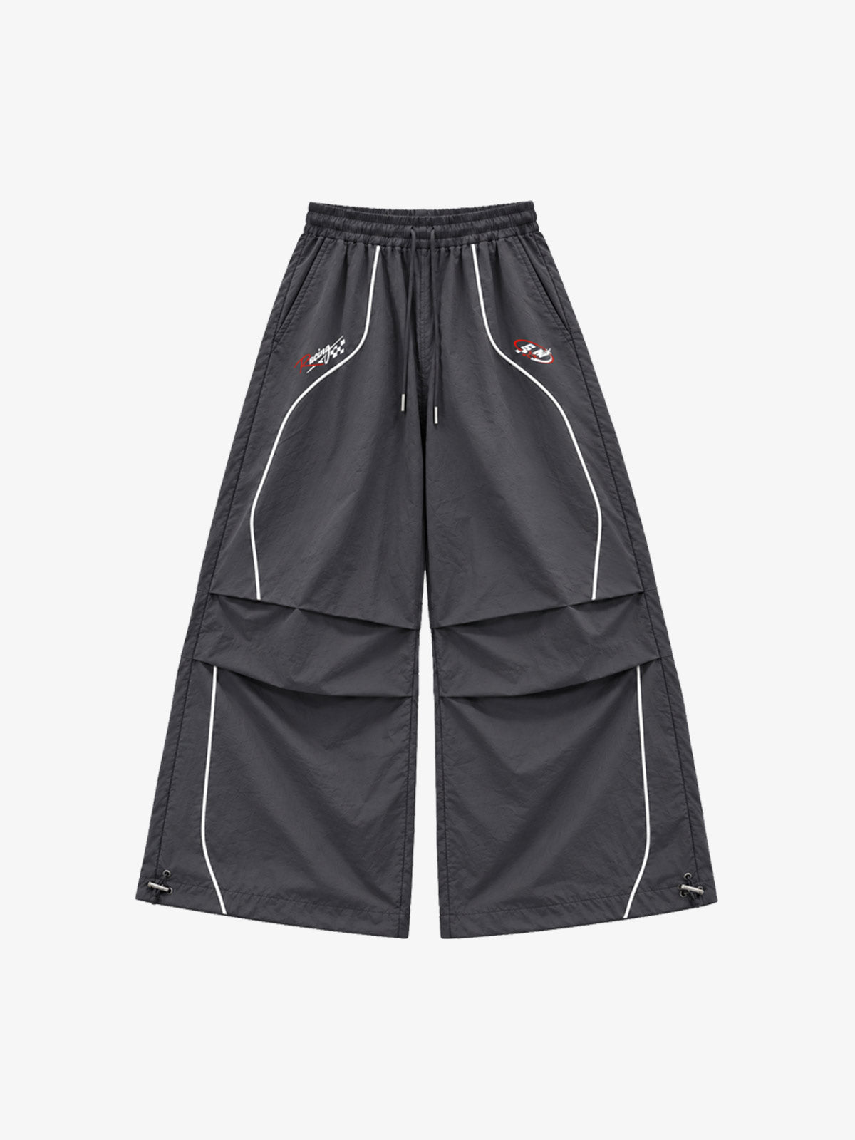 Retro Track Panel Zip-Up Jacket & Wide-Leg Track Pants Set