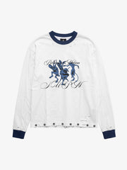 Devil Graphic Color Block Long Sleeve Tee