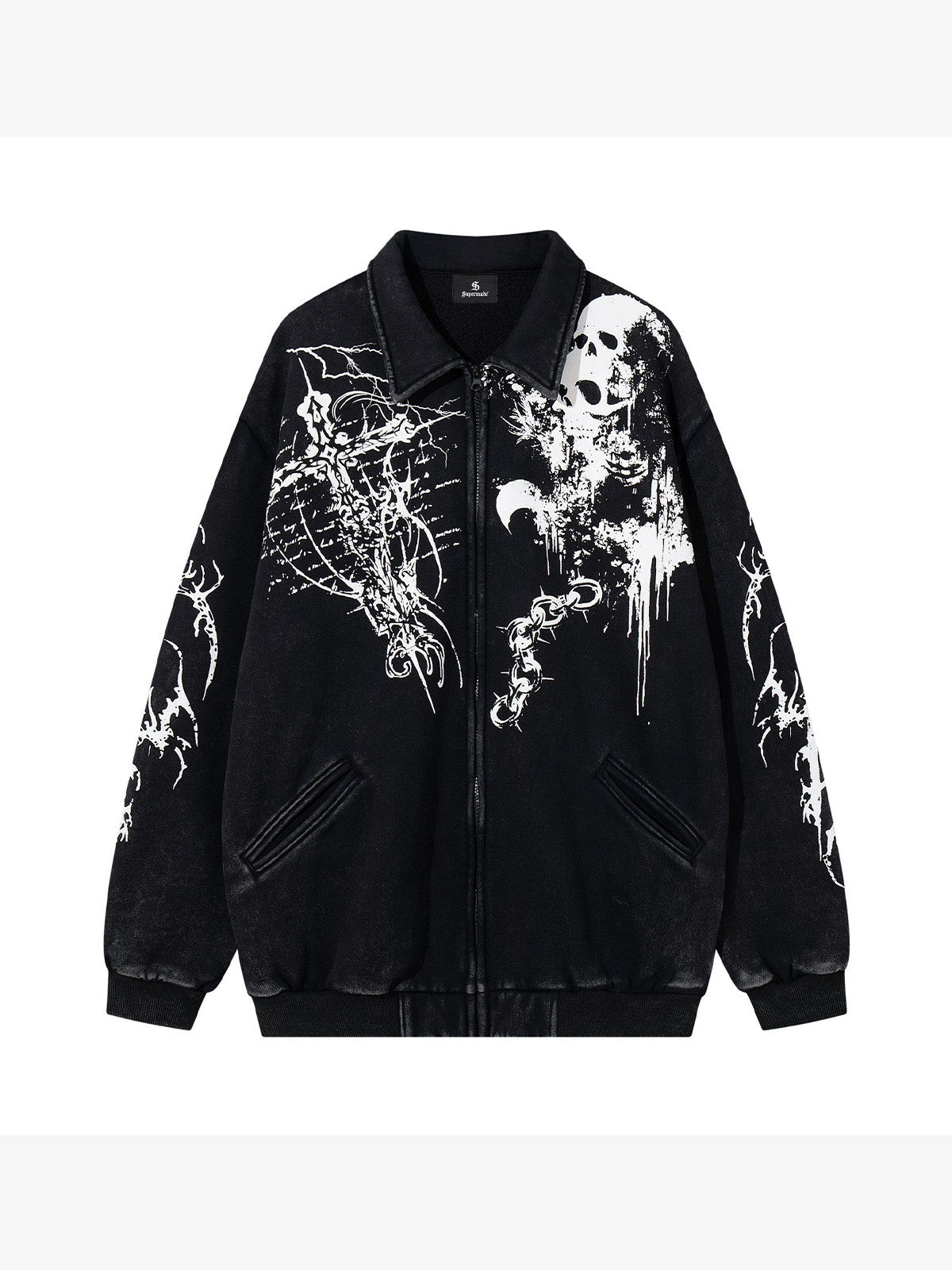 Skull Pattern Knit Sweater for Fall and Winter 