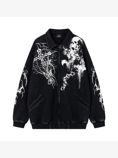 Skull Pattern Knit Sweater for Fall and Winter 