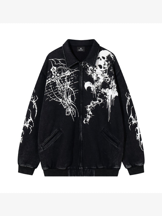 Skull Pattern Knit Sweater for Fall and Winter 