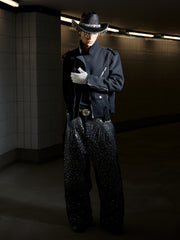 Street Rock Print Work Jacket
