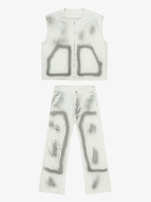 Camouflage Print Hooded Jumpsuit 