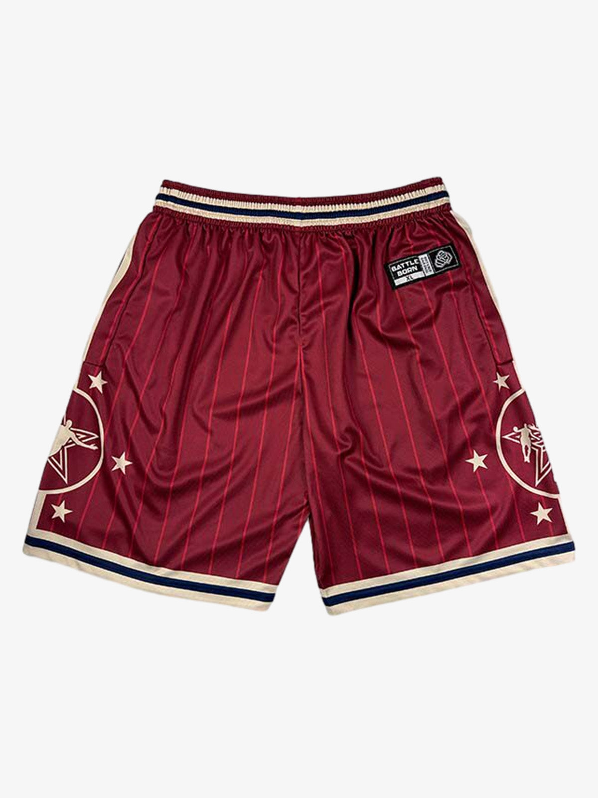 Star Crest Striped Soccer Shorts 