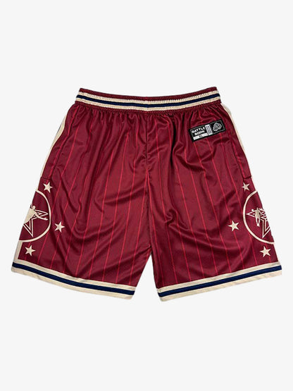 Star Crest Striped Soccer Shorts 