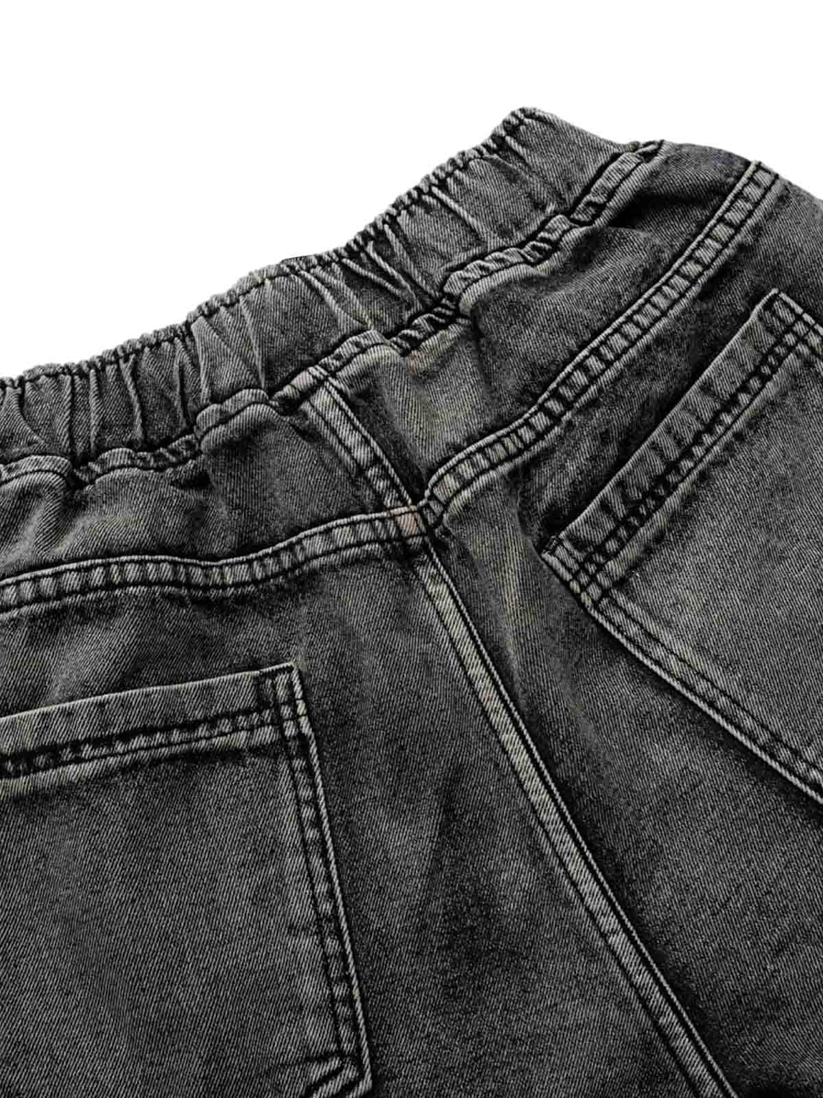 Washed Cargo Denim Shorts - 2382 