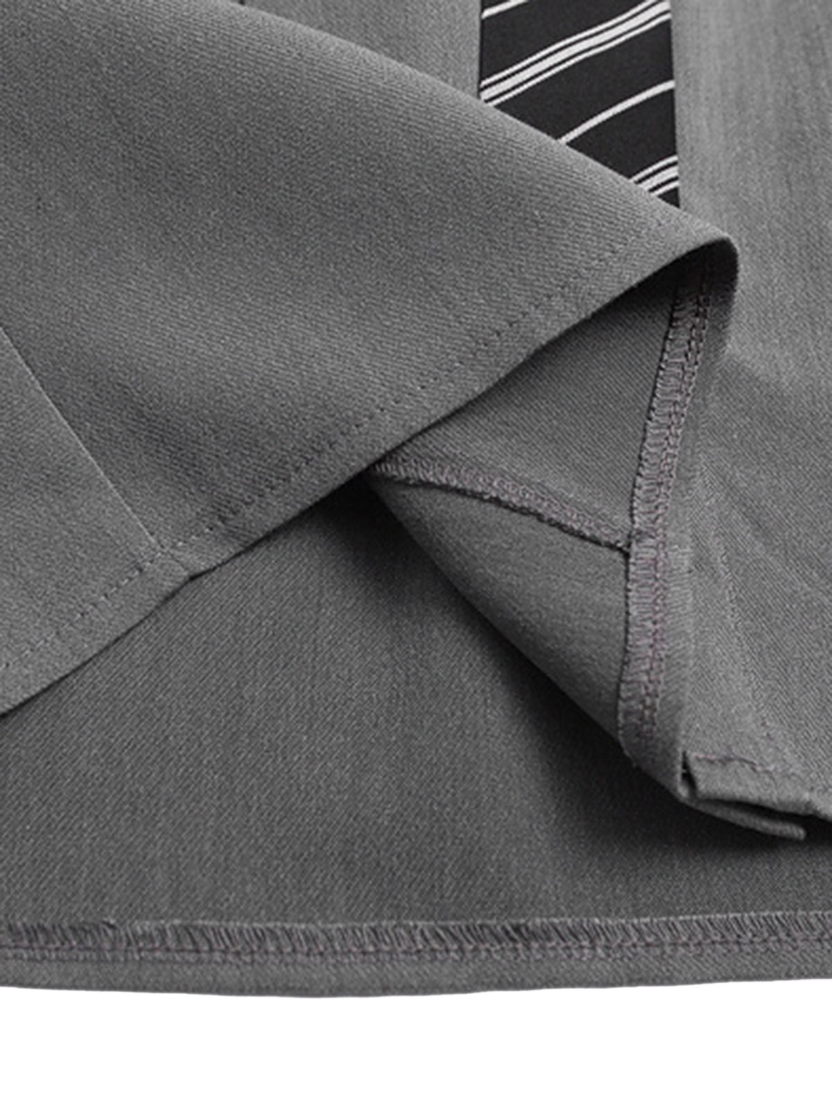 Deconstructed Patchwork Tie Short-sleeved Shirt 
