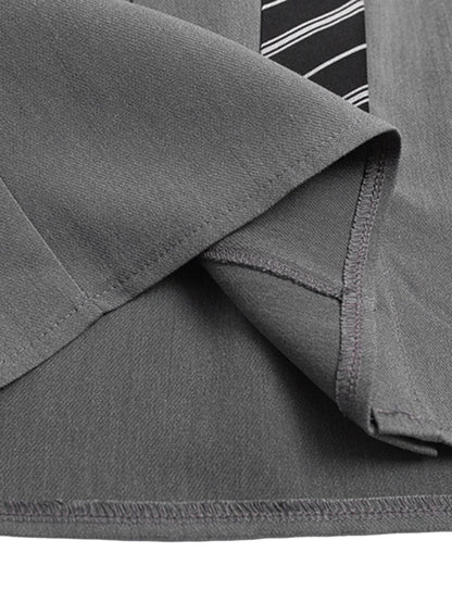 Deconstructed Patchwork Tie Short-sleeved Shirt 