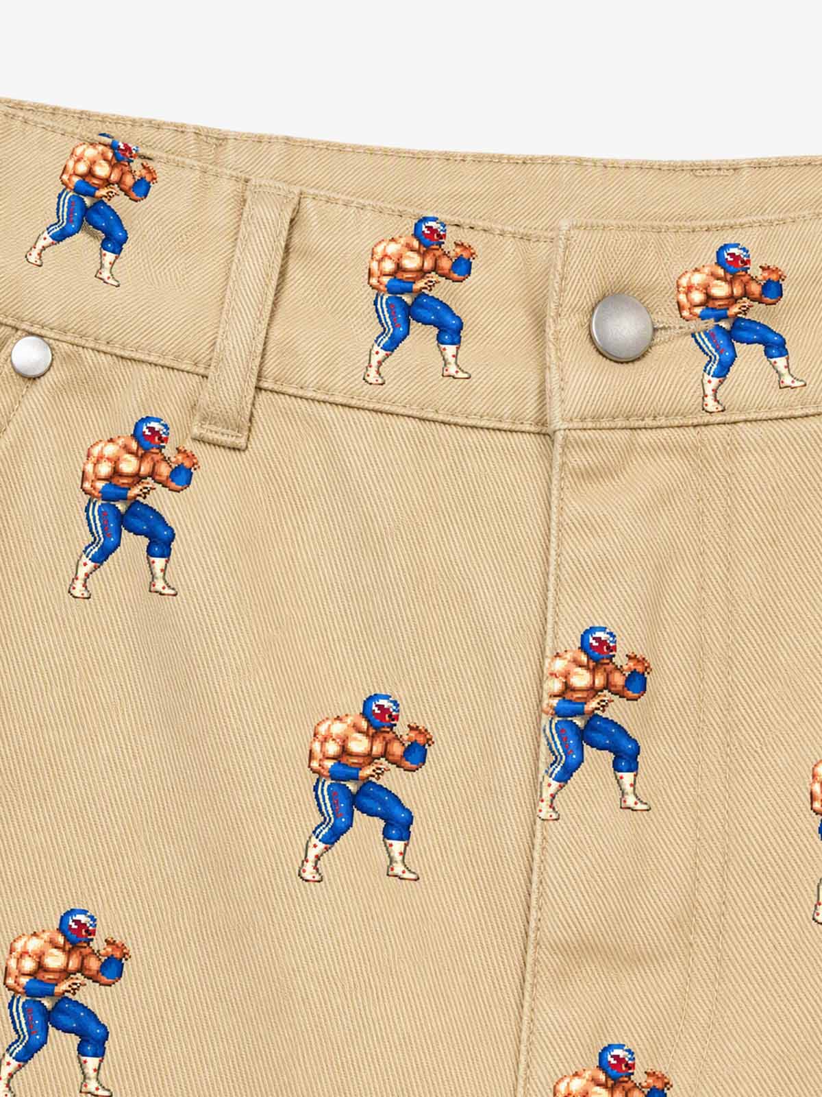 Gaming Character Graphic Straight-Leg Jeans