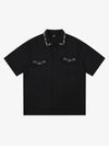 Retro Beaded Detail Short Sleeve Shirt