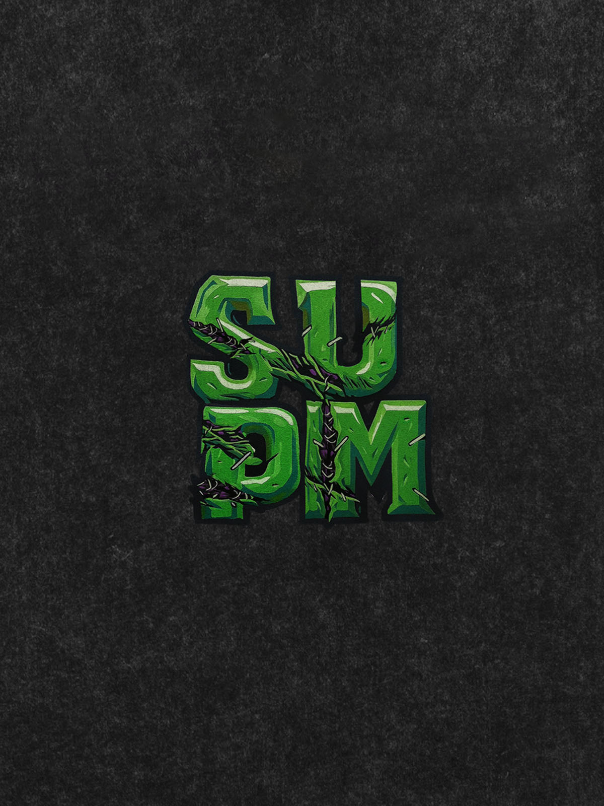 Supermade Street Green Thorn Font T-Shirt 