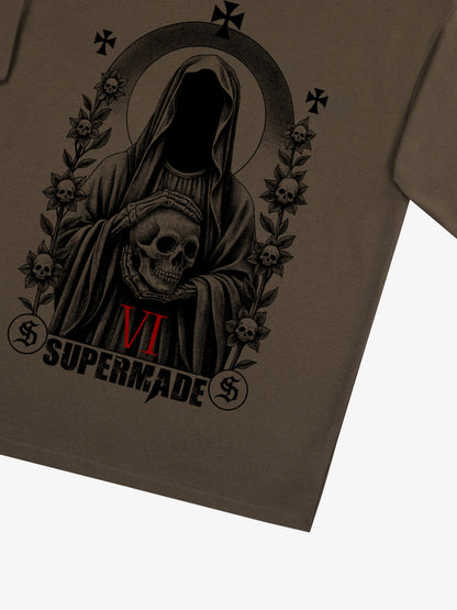 Thesupermade Dark Gothic Headless Skull Death T-shirt 