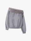 Carmen-Sweatshirt mit Strasskreuz