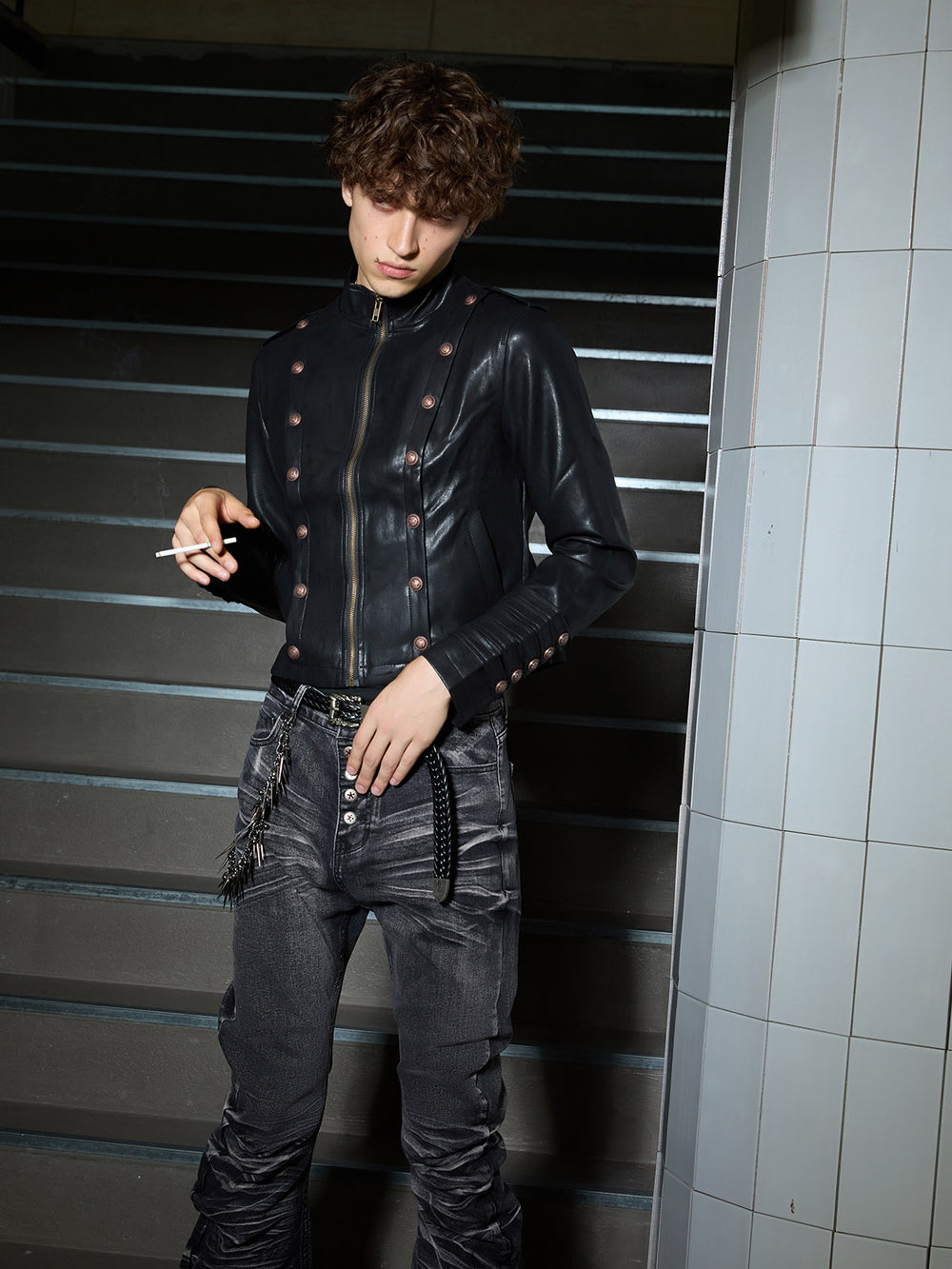 Napoleon Faux Leather Jacket