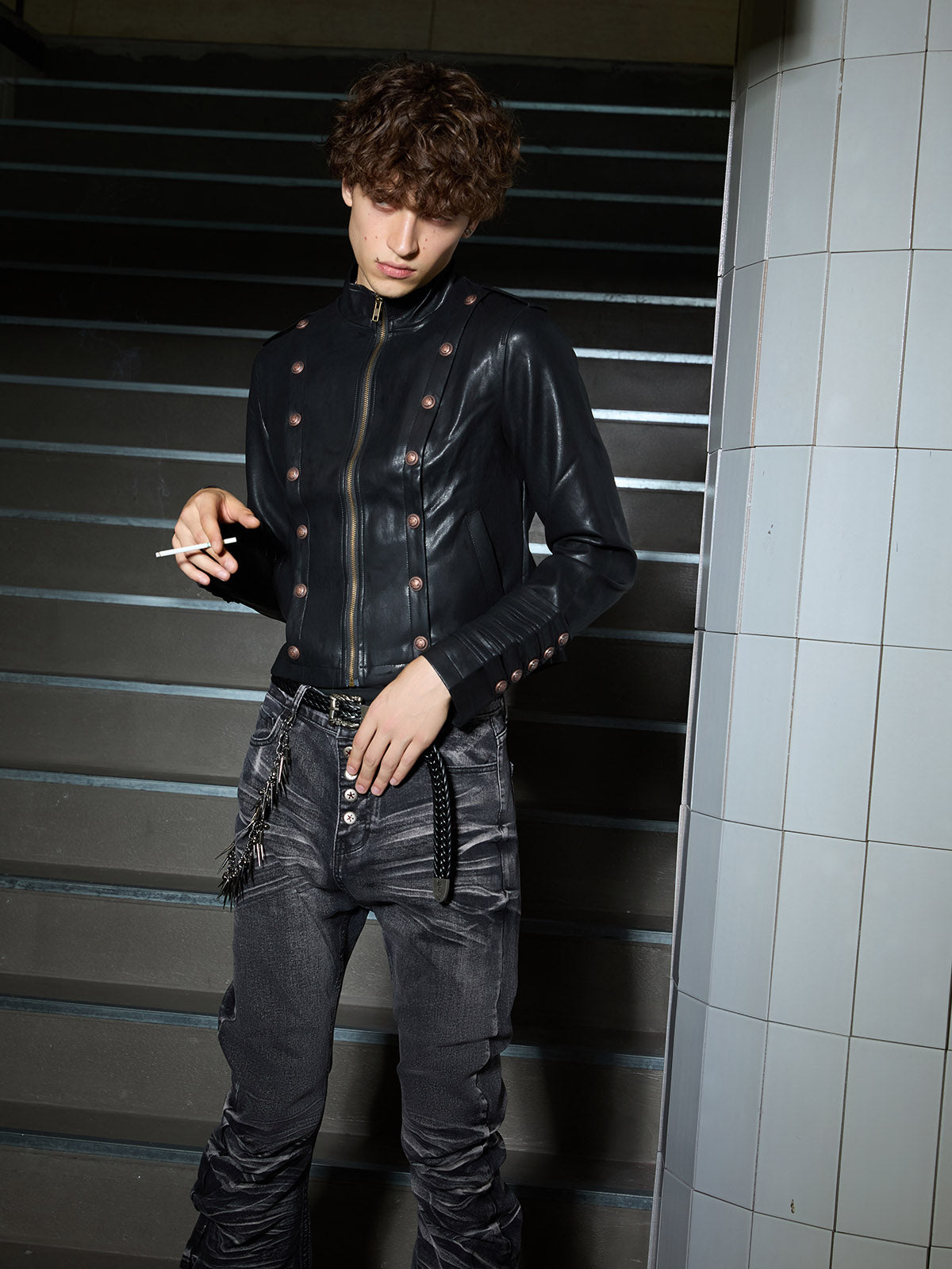 Napoleon Faux Leather Jacket
