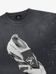 Vintage Soccer Cleat Graphic T-Shirt 