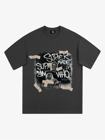 Supermade Street Retro Character Collage T-shirt 