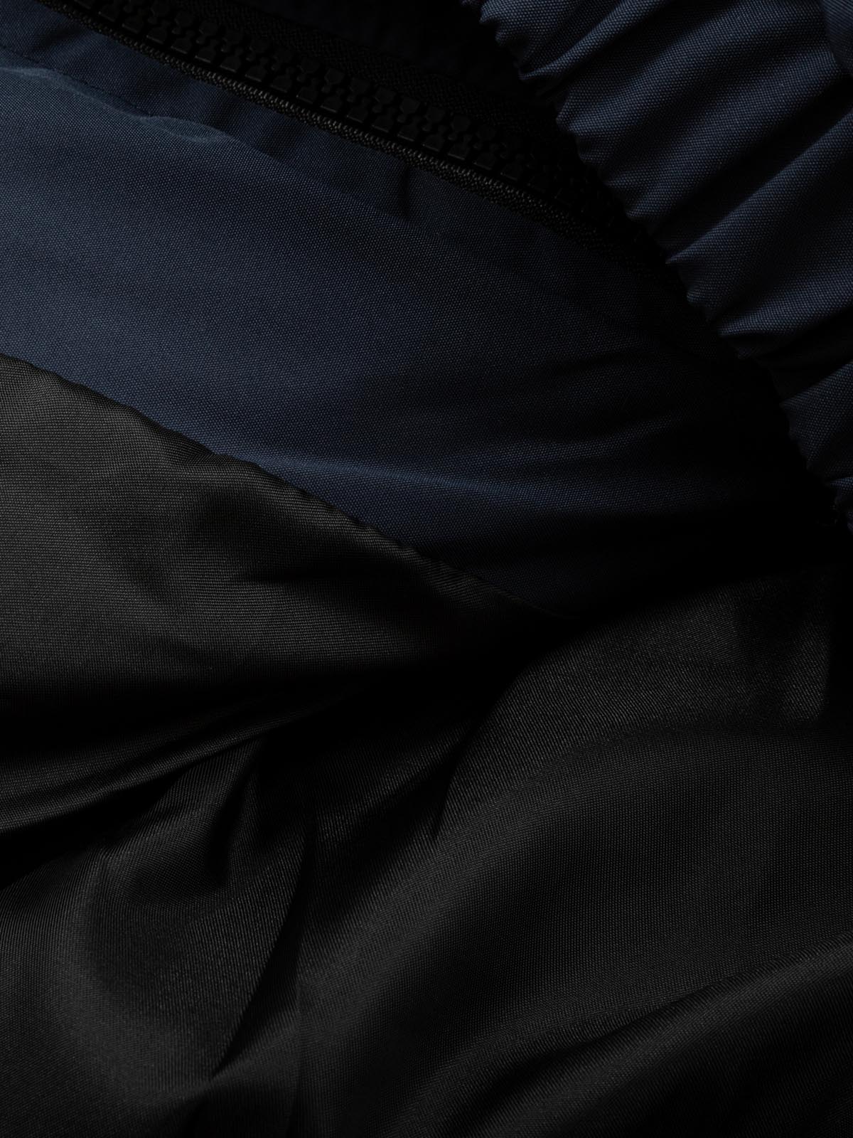 Jersey Stand Collar Embroidered Quilted Puffer Jacket 