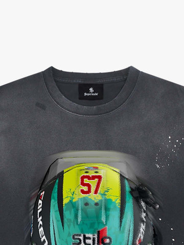 Racing Helmet Graphic T-Shirt 