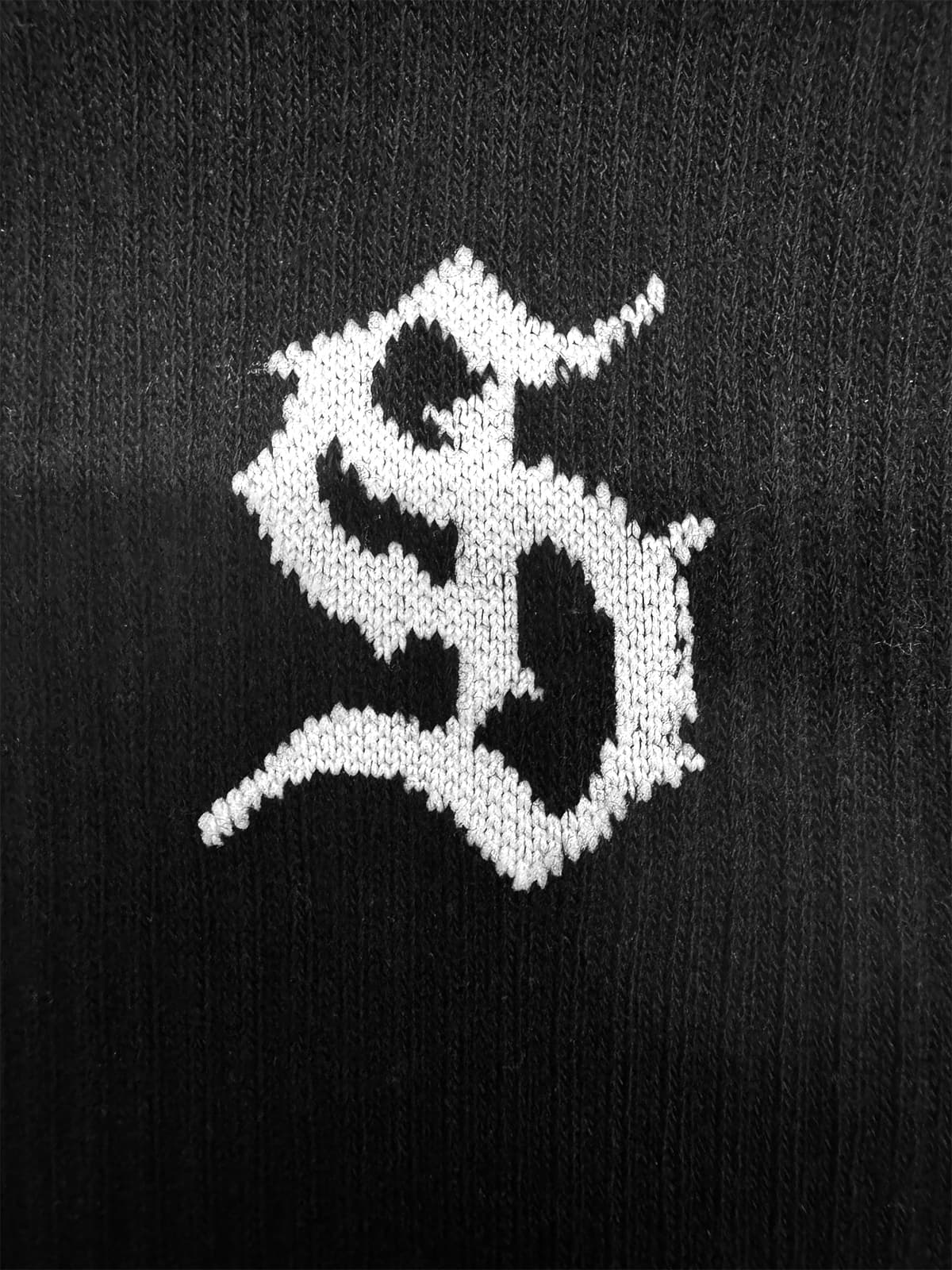 Stylish Black Crew Socks with Unique Logo Design for Everyday Wear 