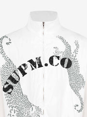 Leopard Graphic Lightweight High-Neck Windbreaker Jacket