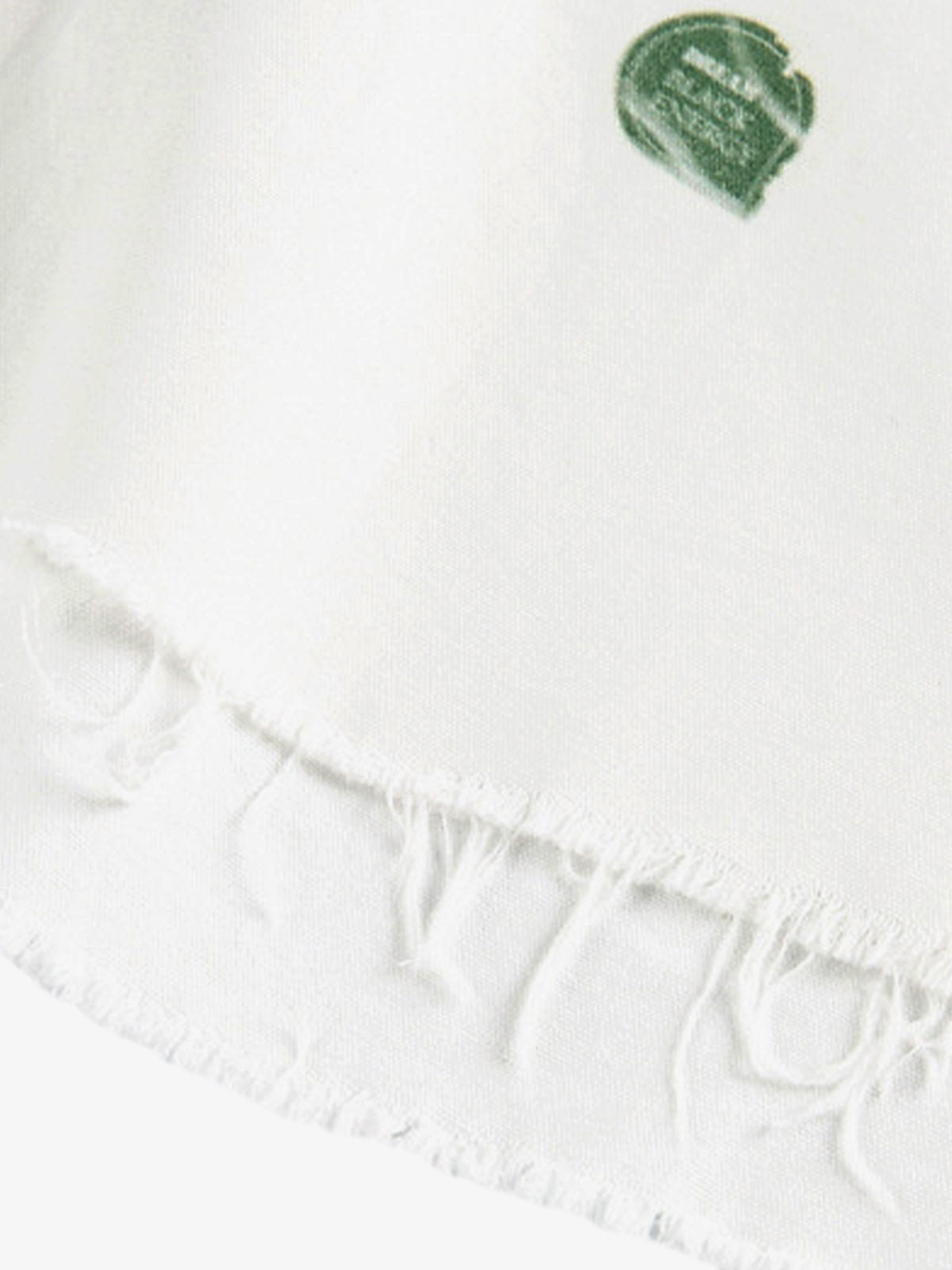 Stylish White Button-Up Shirt with Unique Patch Design for Casual and Trendy Looks 