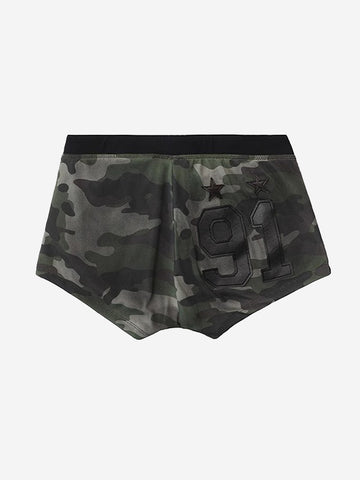 Sportliche Shorts mit Y2K-Grafikstreifen