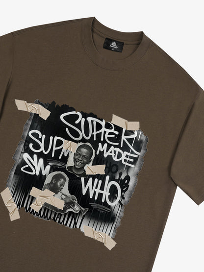Supermade Street Retro Character Collage T-shirt 