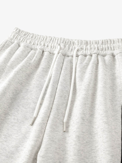 Retro Motorcycle Colorblock Structure Drape Pants 