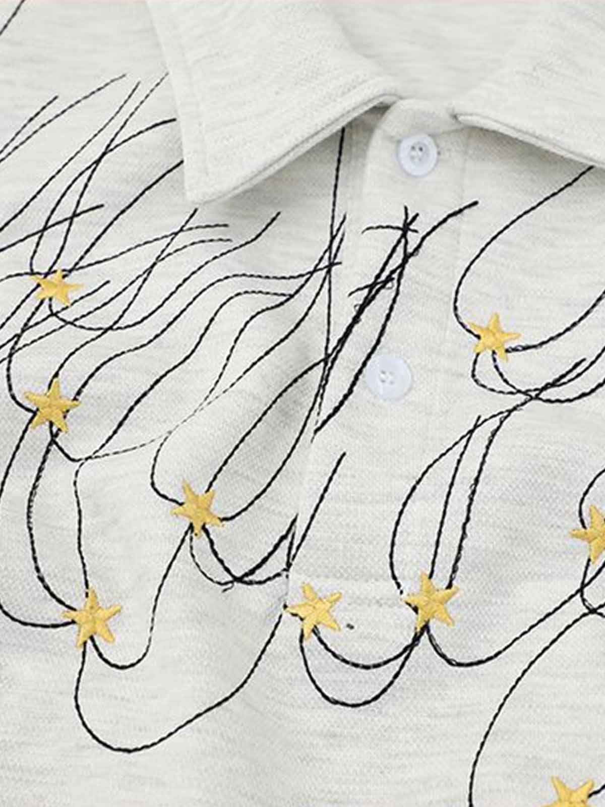 Stellar Embroidery Jersey Polo Shirt 