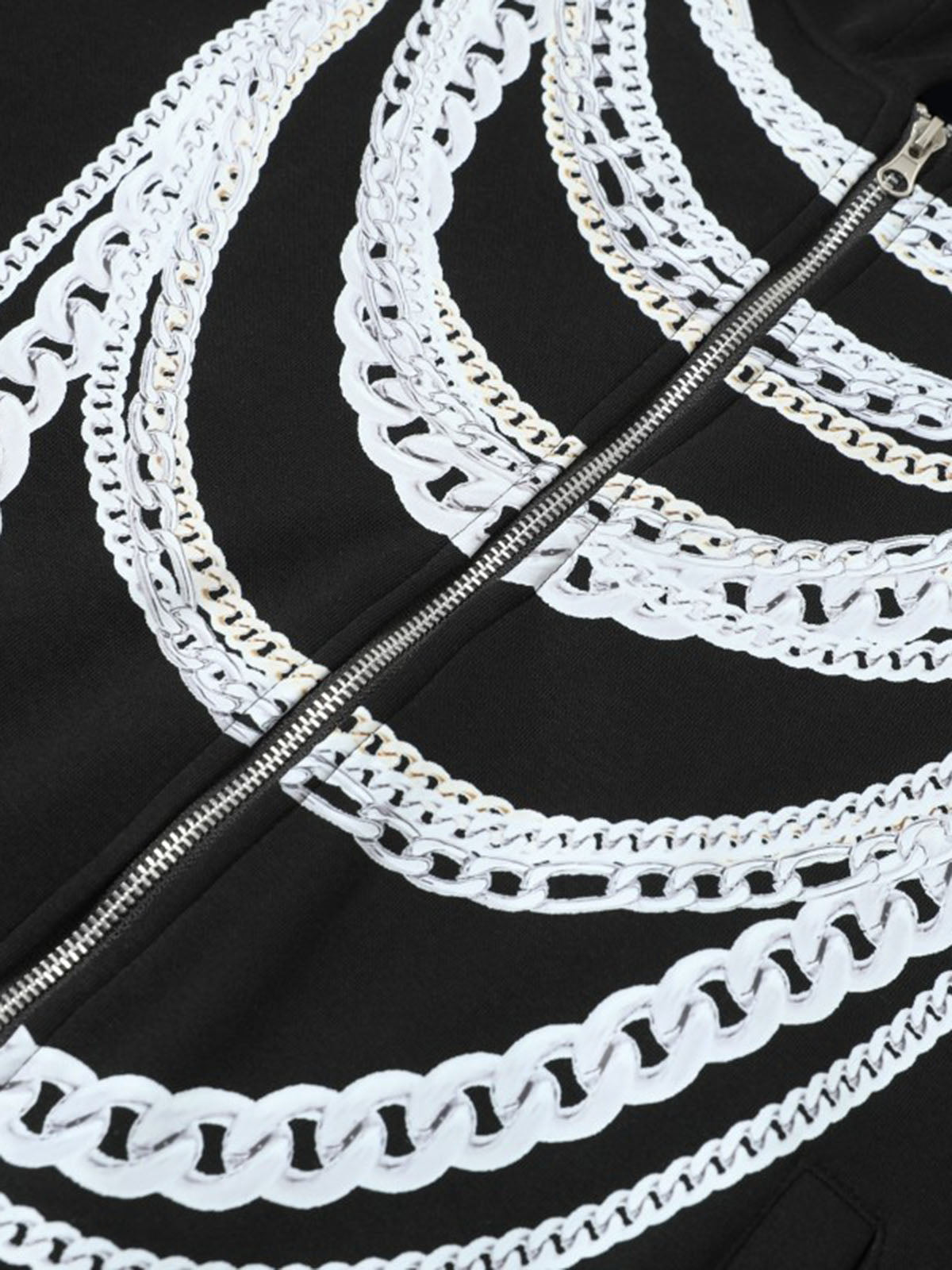 Stylish Chain-Embellished Hoodie for Modern Streetwear Enthusiasts 