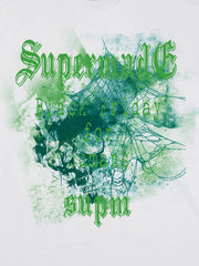 Gothic Skull Spiderweb Graphic T-Shirt 