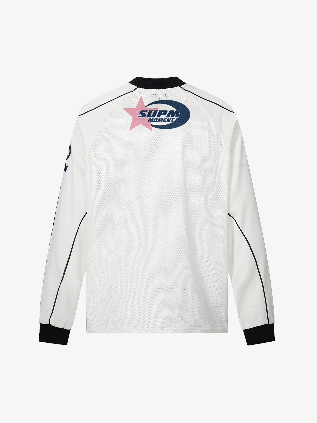 Supermade Jersey Graffiti Letter Long Sleeve T-Shirt 