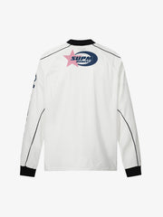 Supermade Jersey Graffiti Letter Long Sleeve T-Shirt 