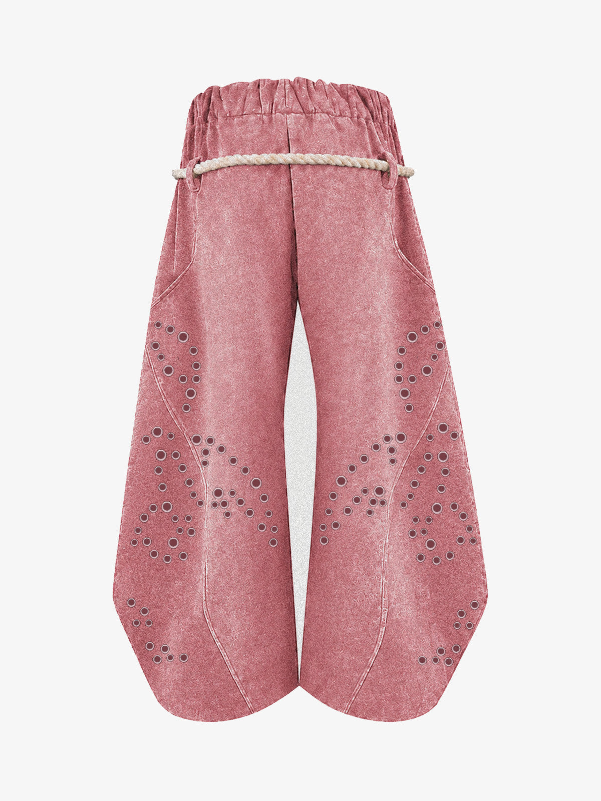 Washed Spray-Edge Zip Hoodie & Curved-Leg Sweatpants Set
