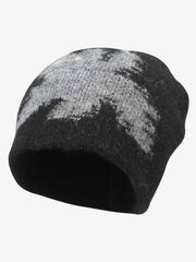 Vintage Fuzzy Cat Pattern Knit Beanie Hat 