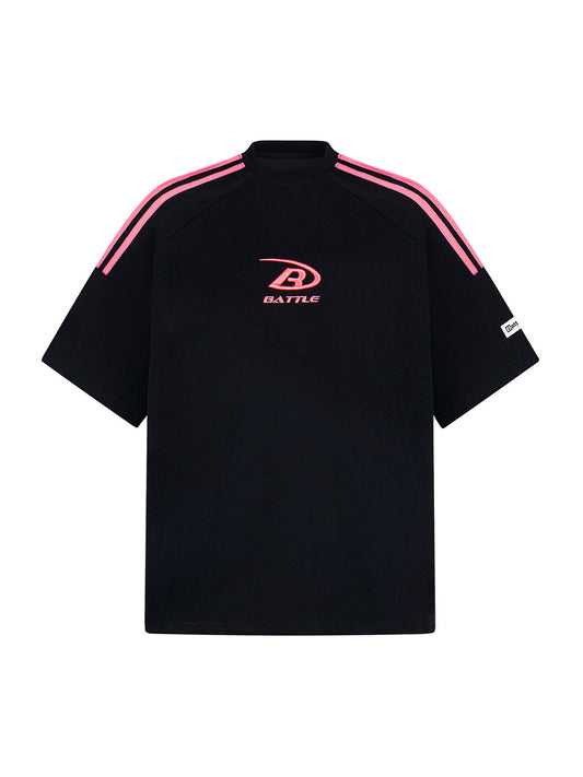 Retro Patchwork Stripe Short Sleeve T-Shirt 
