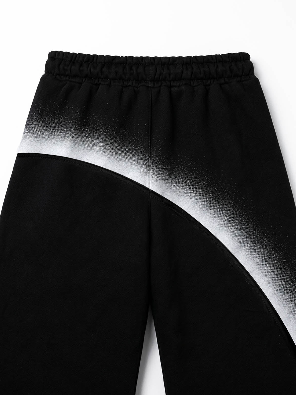 Curved Stripe Zip Hoodie & Wide-Leg Sweatpants Set