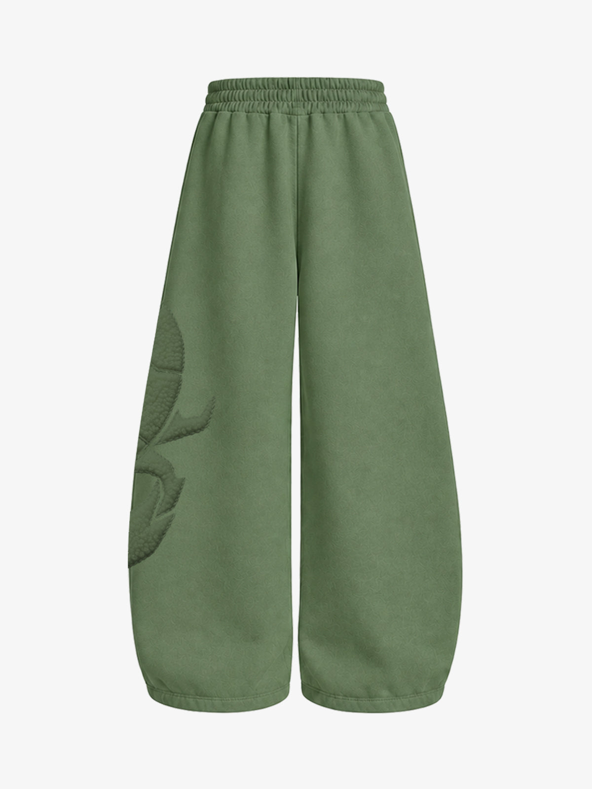 Cotton-Blend Terry Towel Embroidered Hoodie & Wide-Leg Sweatpants Set