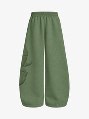 Cotton-Blend Terry Towel Embroidered Hoodie & Wide-Leg Sweatpants Set