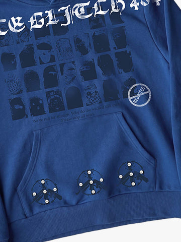 Peace Graphic Beaded Sweatshirt
