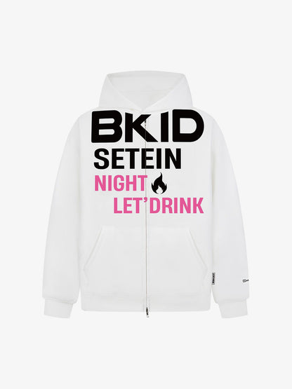 Stylish Hooded Sweatshirt with Bold Graphic Print for Night Out Adventures 