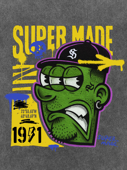 Bold Monster Design Graphic T-Shirt 