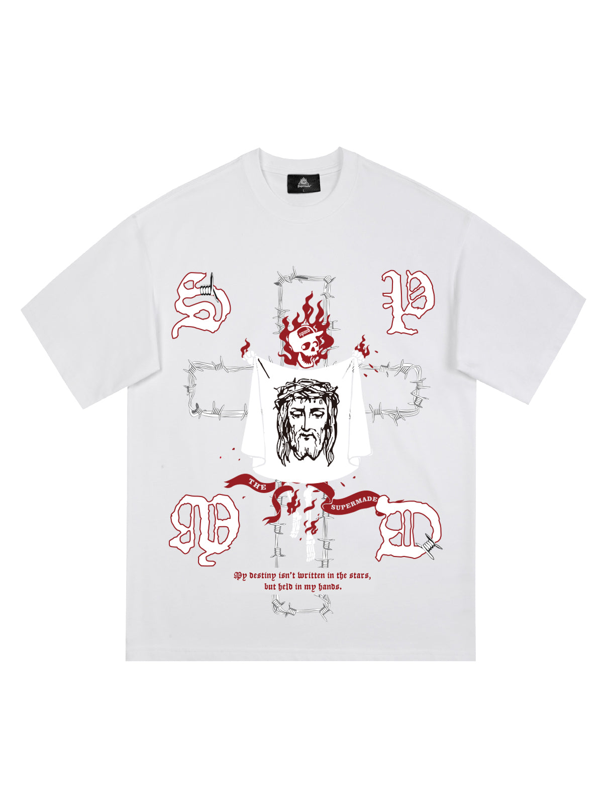 Original Skull and Jesus  Print T-Shirt