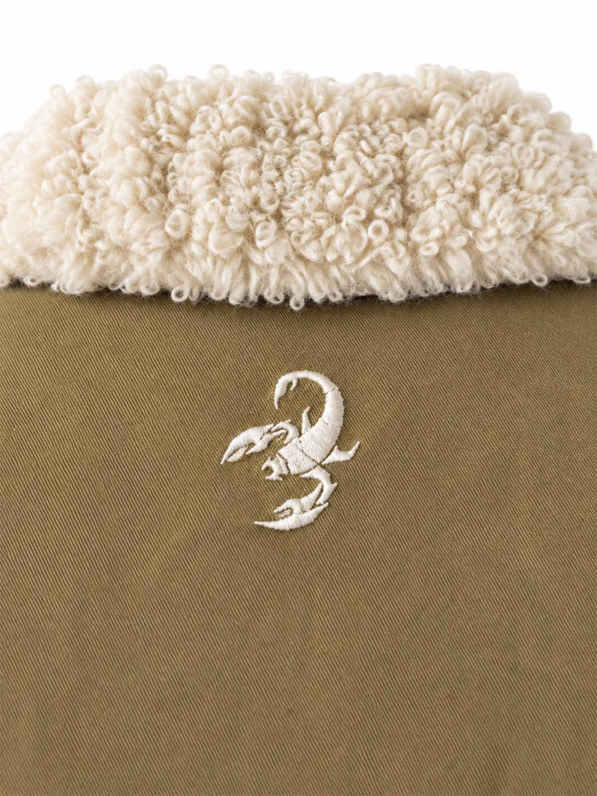 Faux-Shearling Collar Bomber Jacket